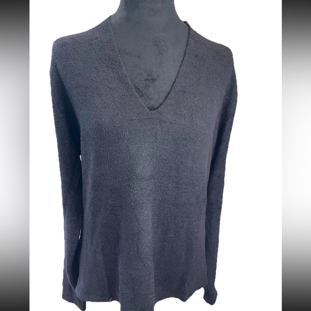 🆕OLO vintage Y2K black V-Neck ladies pullover soft knit sweater NWT‎ size XL